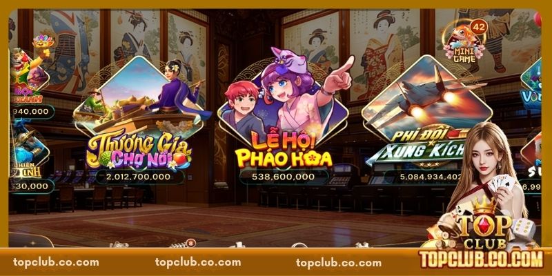 Bộ sưu tập game slot hấp dẫn của TOPCLUB
